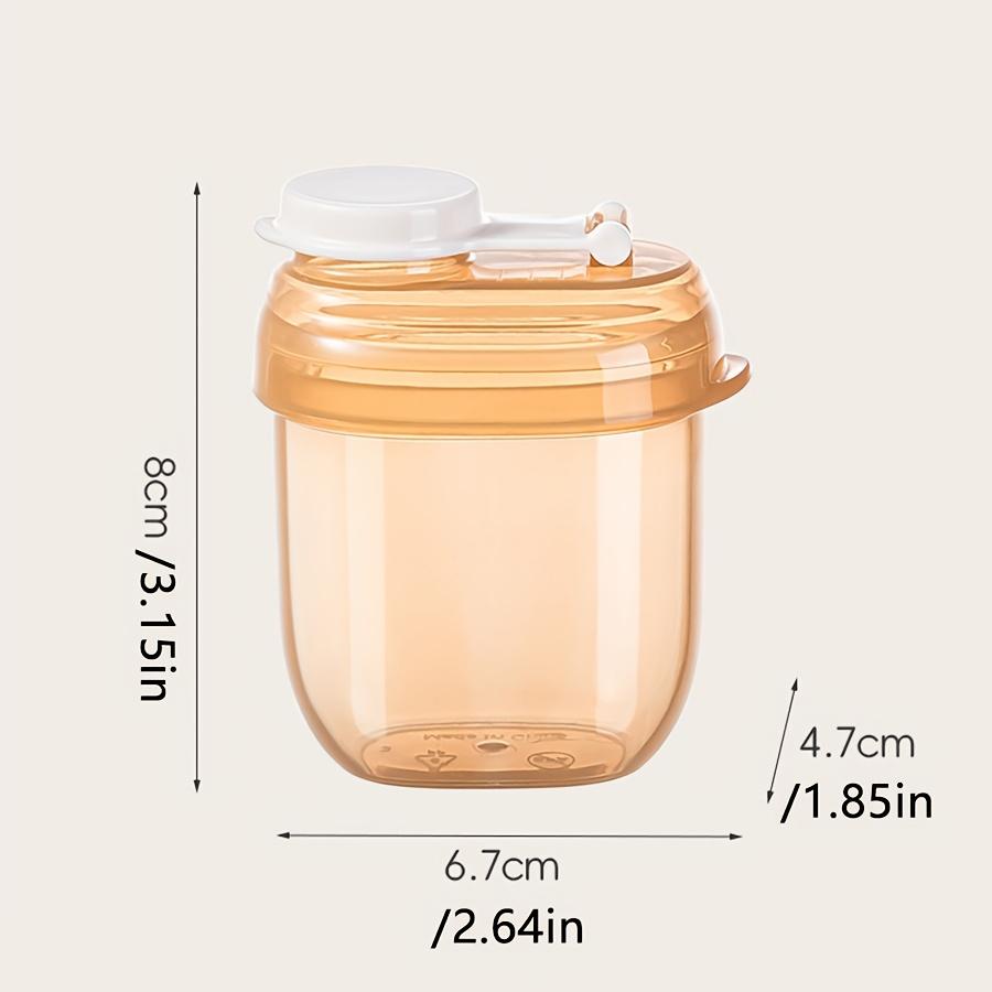 1pc Portable Formula Dispenser with Spill-Proof Lid & One-Touch Operation -Feeding Container with Measurement Scale & Spoon Slot