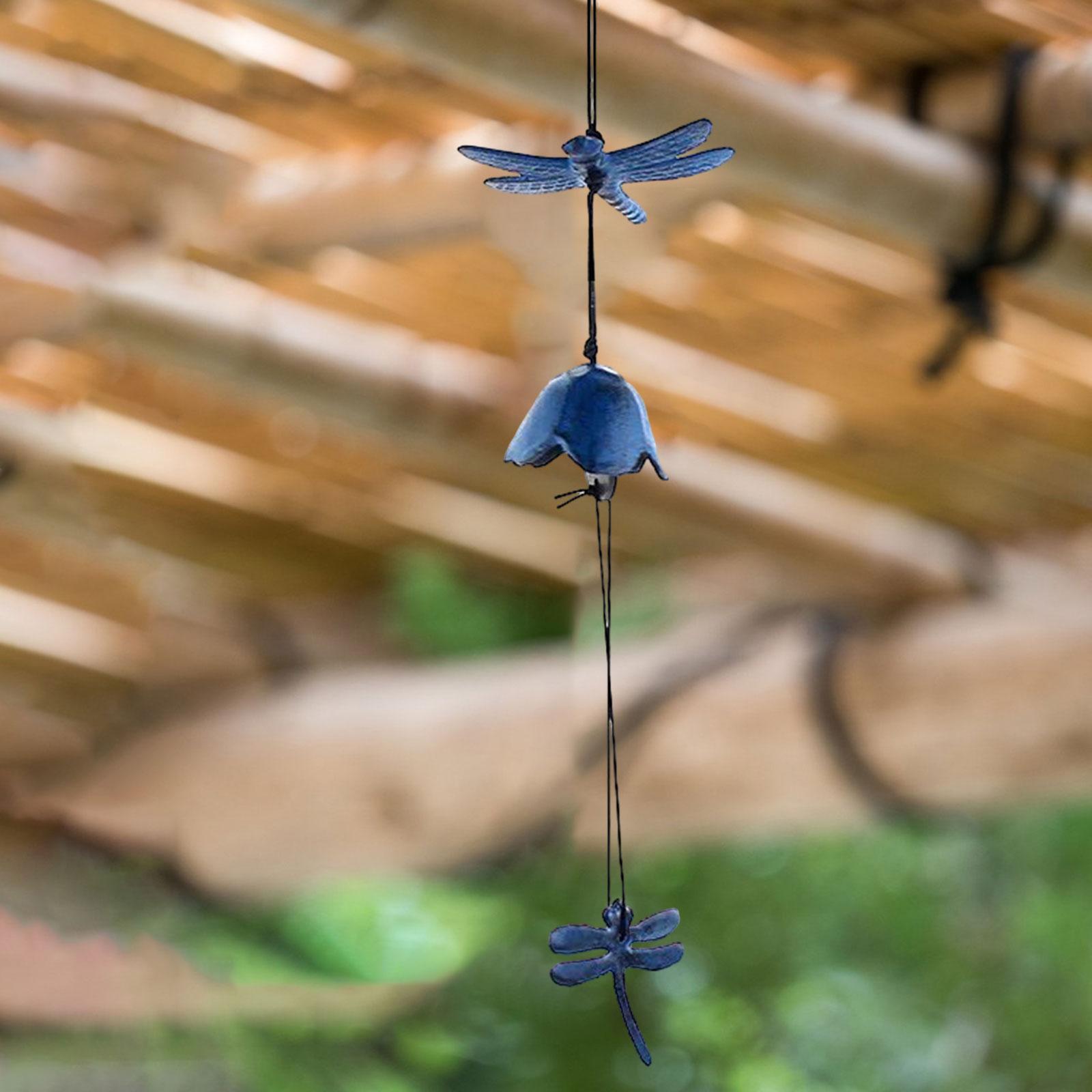 

Japanese Wind Chime Dragonfly Traditional Windbell Metal Windchime Wind Bell for Door Yard Farmhouse Home Decor Decoration синій