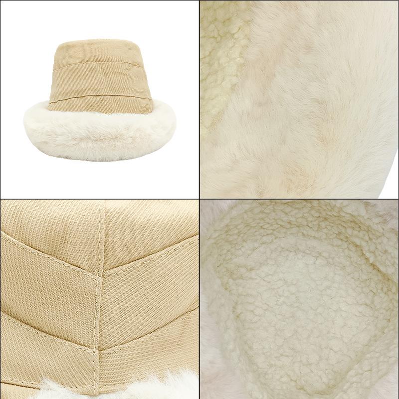 2025 winter new imitation wool Mongolian hat versatile ethnic wind basin hat men and women thickened cold warm bucket hat