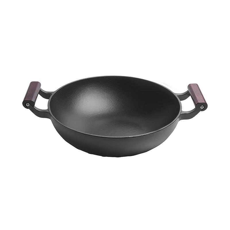 Jill May Whirlwind 32CM Cast Iron Double-Handle Wok
