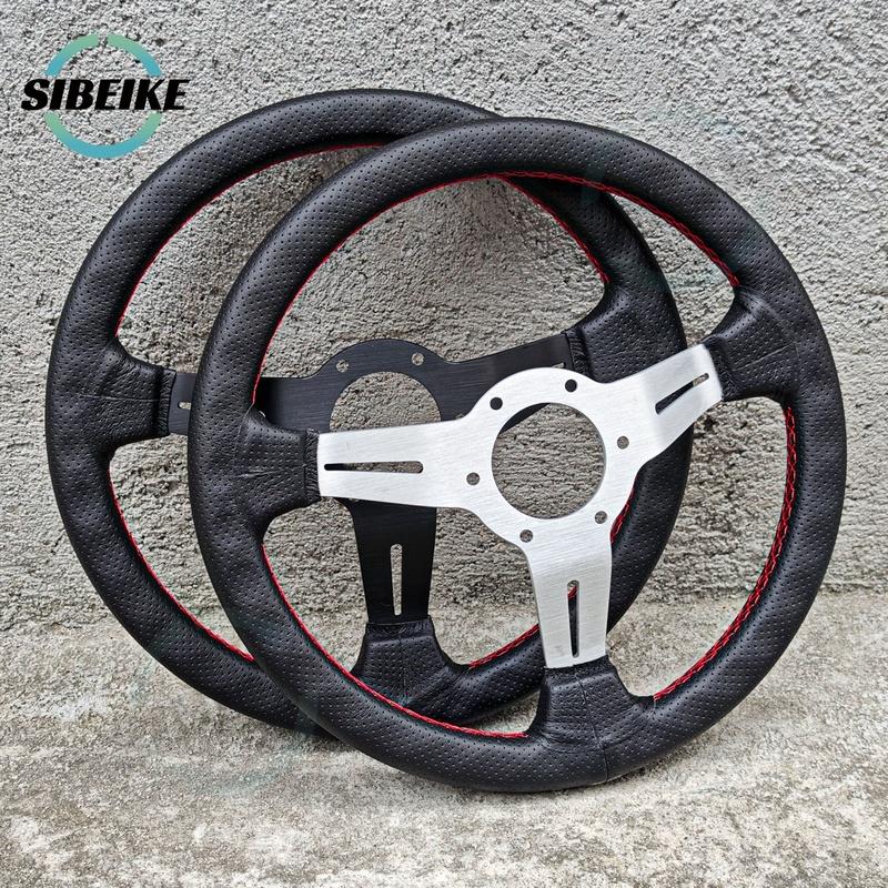 JDM Universal 330mm Steering Wheel Deep Dish Racing Sports Steering Wheel for Honda Toyota