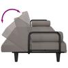Sofa Bed with Armrests Taupe Fabric