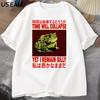 I Remain Silly Frog Graphic T Shirts Funny Metal Print Unisex Clothing Oversize Tshirts Male Tshirt Printed Japanese Top Summer