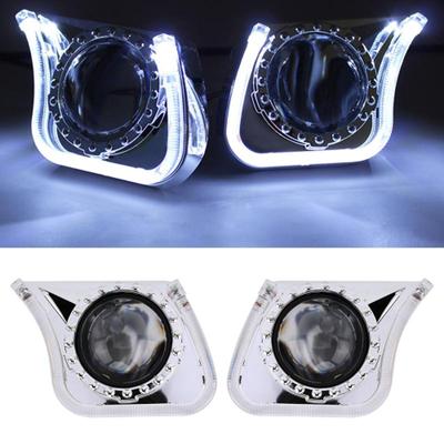 LED Angel Eyes Projector Shroud 2.5 Inch H1 Lens Cover Bi-Xenon Headlight Dust Bezel Car Lights Accessories Retrofit DIY Styling