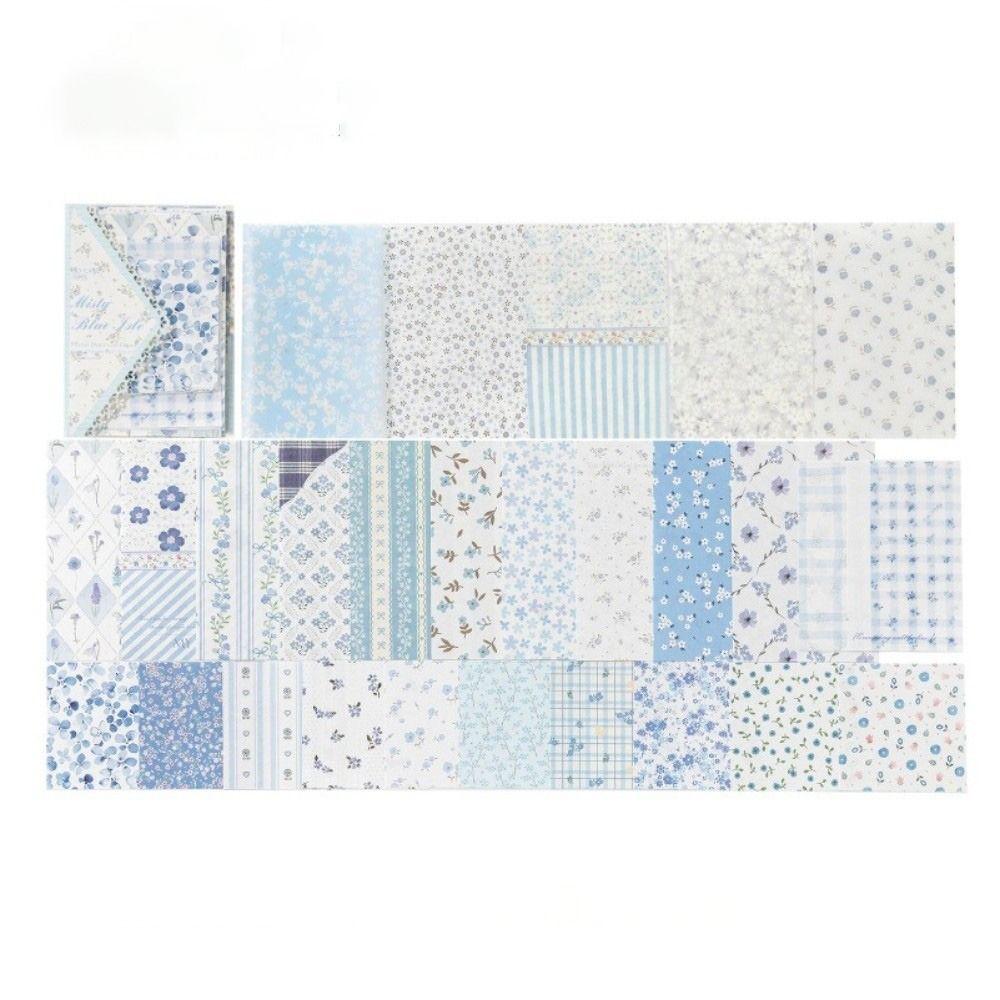 52Pcs Multi Style Flower Journaling Scrapbooking Paper Retro Decorative Sweet Supply Scrapbook Material Papers