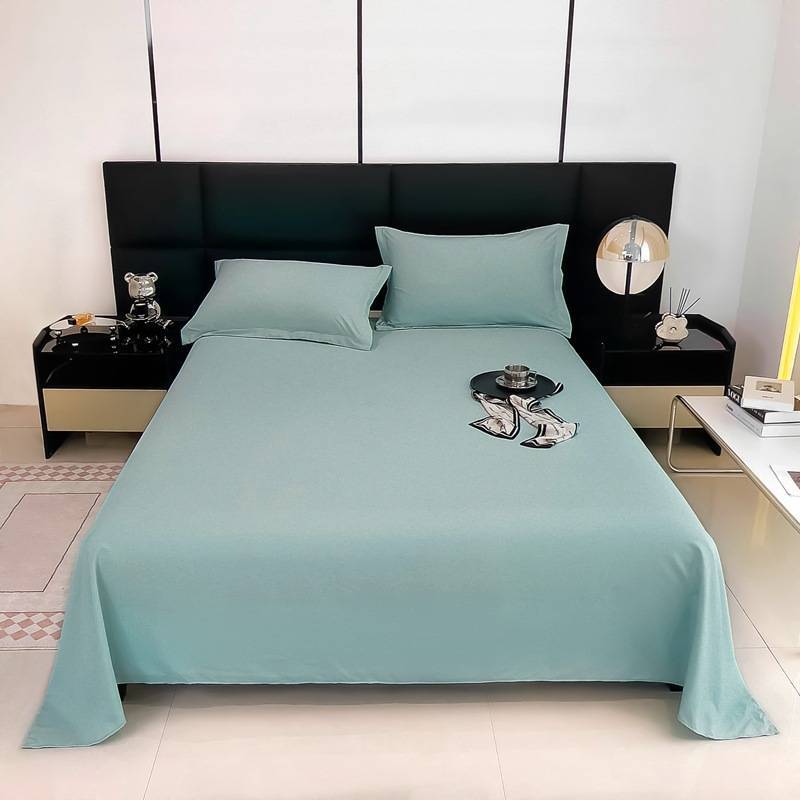 Modern Minimalist Cotton Bed Sheet With Soft Washable Fabric For Single Dorm Bed