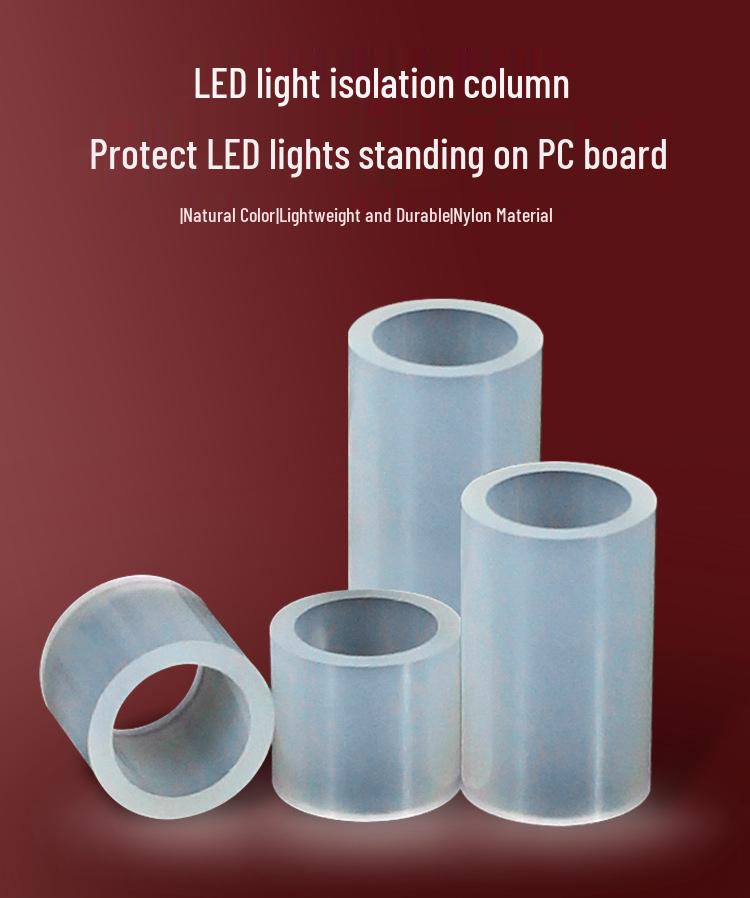 Nylon Insulating Spacer M4M5 Round Riser for LED Lamps and PCB Support