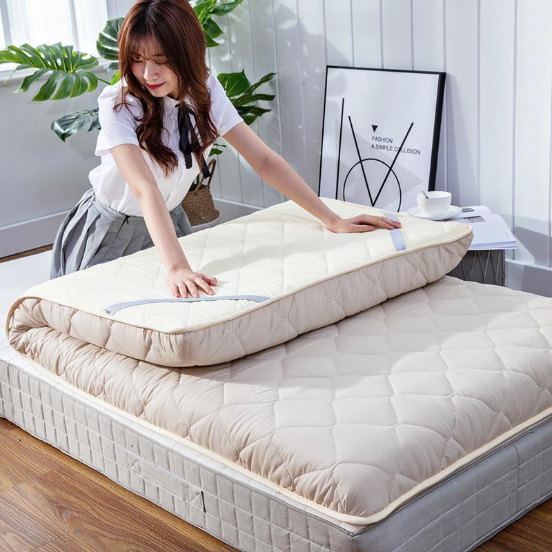 Water Wash Cotton Mattress For Students Dormitory Sponge Single Double Bed Mat Breathable Solid Color Comfortable Mattress