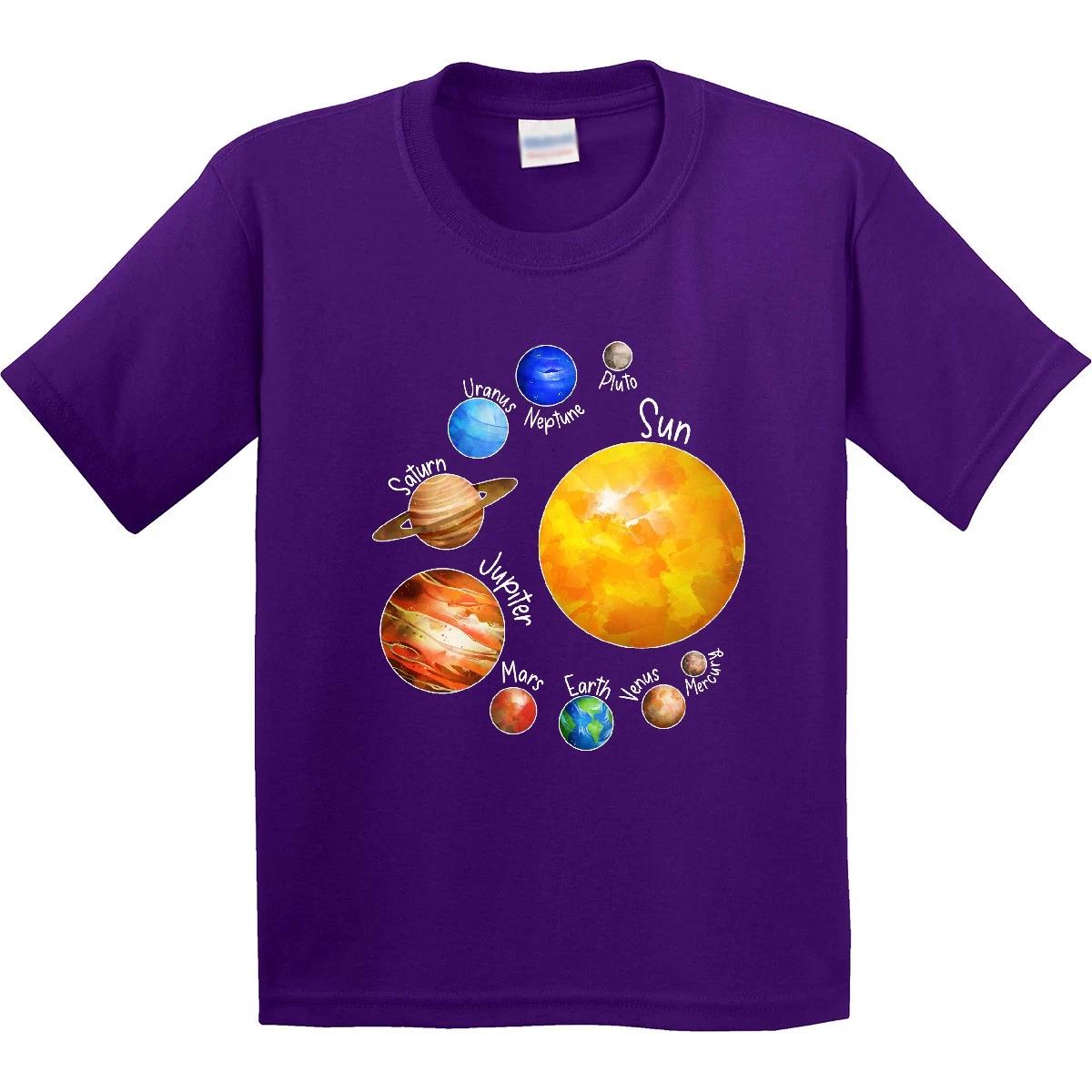 Inktastic Sun And Planets- Yes, And Pluto Youth T-Shirt Space Solar System Outer 100
