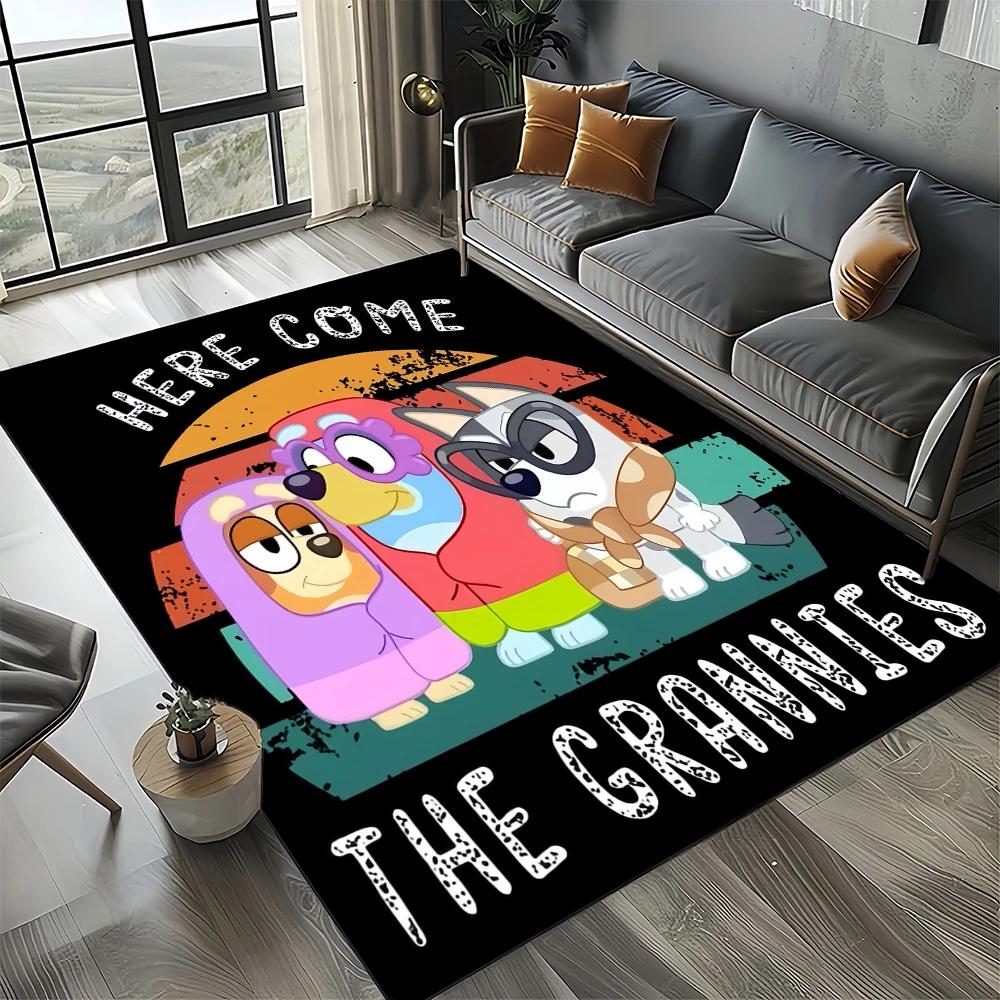 27 Style New B-Blueys Family Cartoon Dog Carpet Rug for Living Room Bedroom Home Sofa Decoration,Kids Play Non-slip Floor Mat