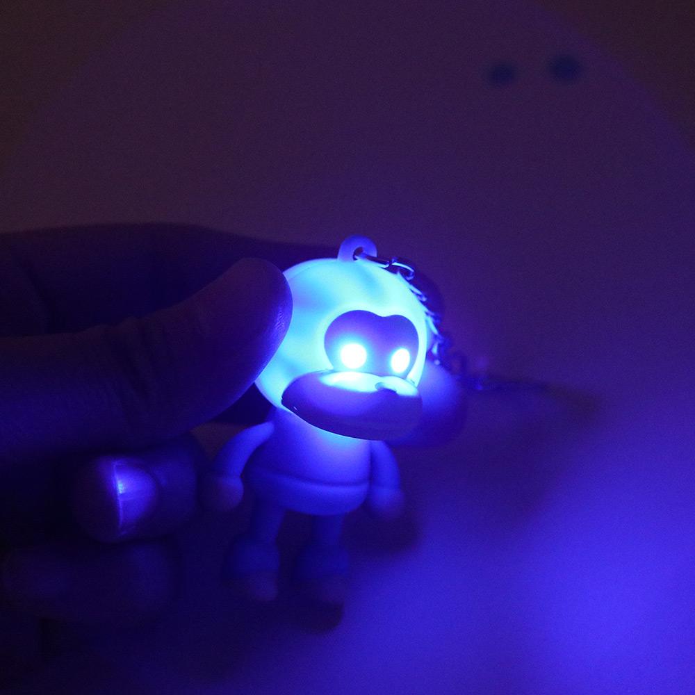 Multicolour Bags Accessories Car Lighting Toy Gift Cute Keychain Keyring with LED Light Monkey