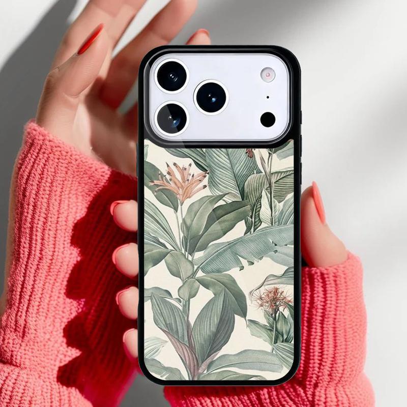 

Banana Leaf Phone Case for iPhone 17 16 15 14 13 Pro Max Back Cover for 12 11 Pro Coque iPhone 11 Pro Max