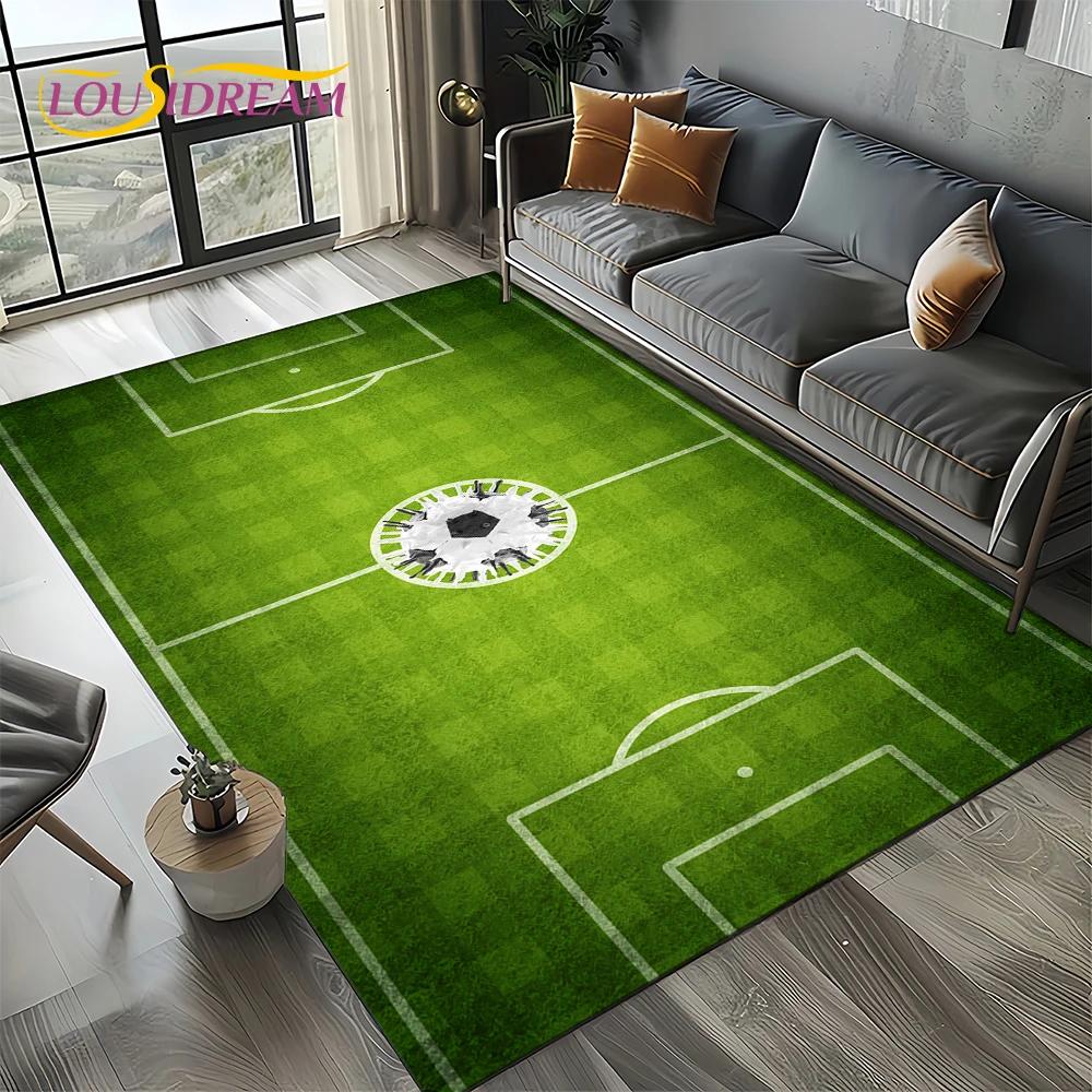 Football Field Soccer Sport 27 Style Carpet Rug for Living Room Bedroom Home Sofa Decoration,Kids Area Rug Non-slip Floor Mat