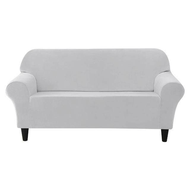 European Appearance Style Sofa Cover For Living Room Area Spandex Stretch Plush Armchair Couch Covers Home Decor Solid Colour Furniture Protector