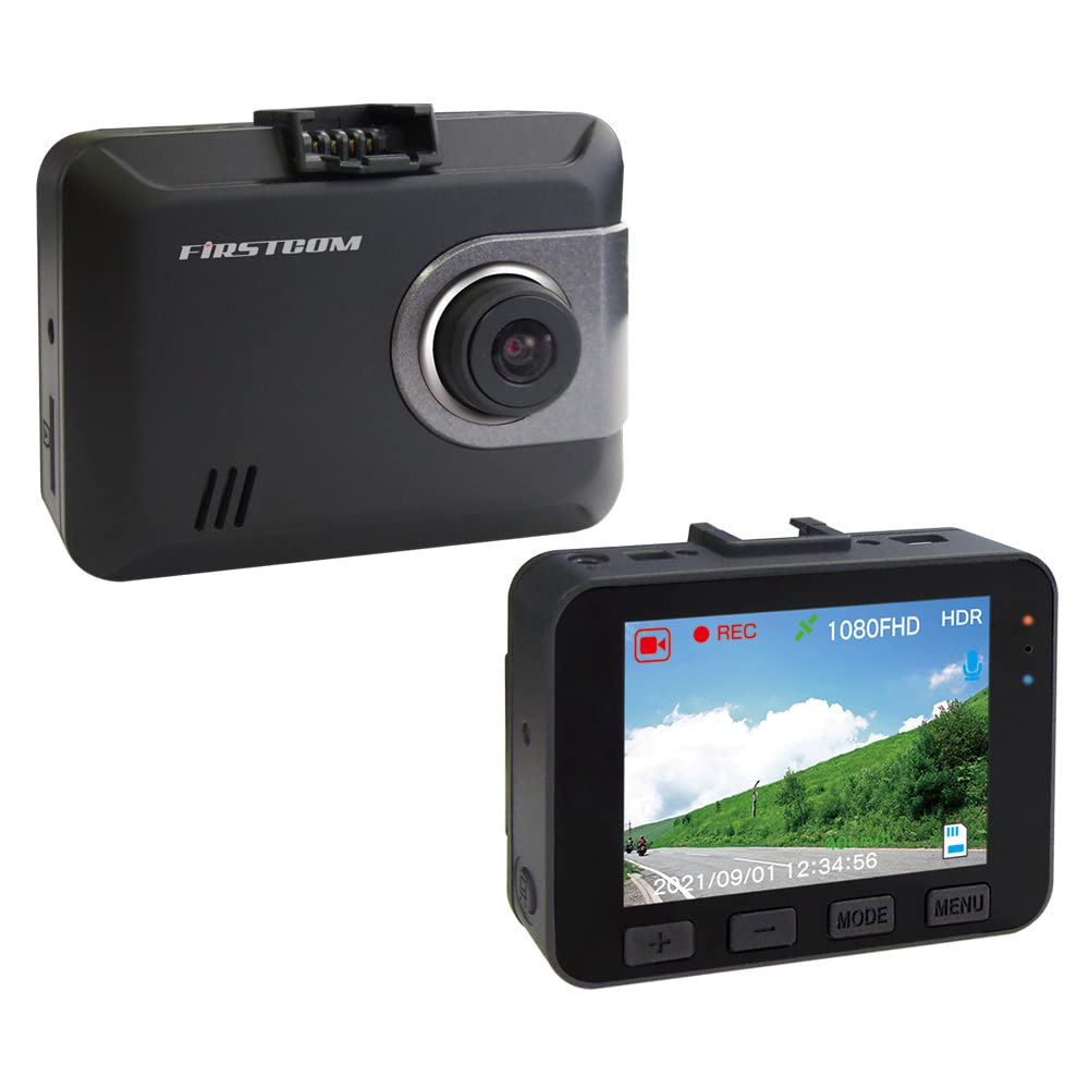 

FIRSTCOM Full HD Dashcam with Made in Japan F.R.C. High-Definition FC-DR205S (W) STARVIS/HDR, 2-megapixel resolution,
