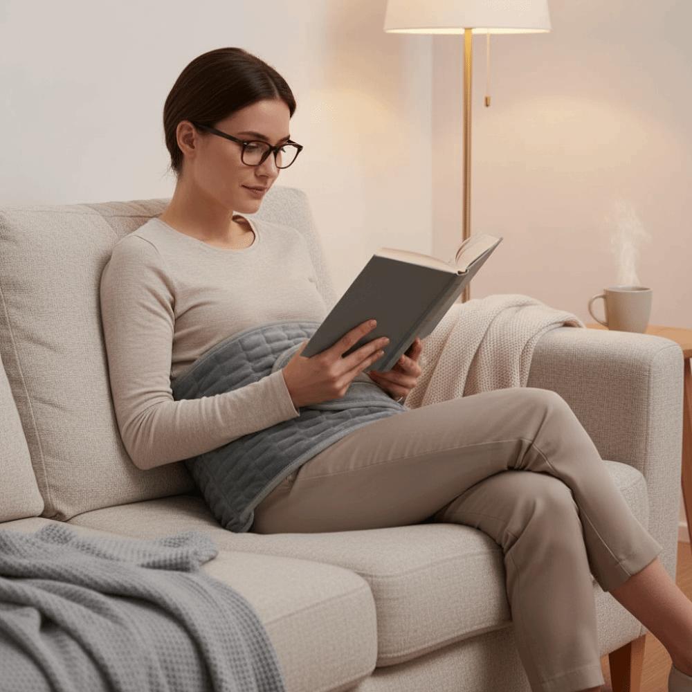 Portable Warm Thermal Pad Temperature Control Warming Back Belt Electric Heating Waist Belt  Office