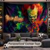 IT Pennywise Personalized Tapestry Support Custom Name, Wall Art Home Decoration