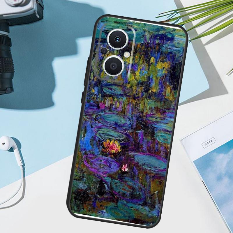 Monet Oil Painting Cover For OPPO Reno 14 Pro 10 11 12 13 14F 13F 12F 11F 7 8 Lite OPPO Find X9 X6 X5 X8 Pro Case