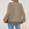 Women's Casual Loose Solid Color Jacket Long Sleeve Coat