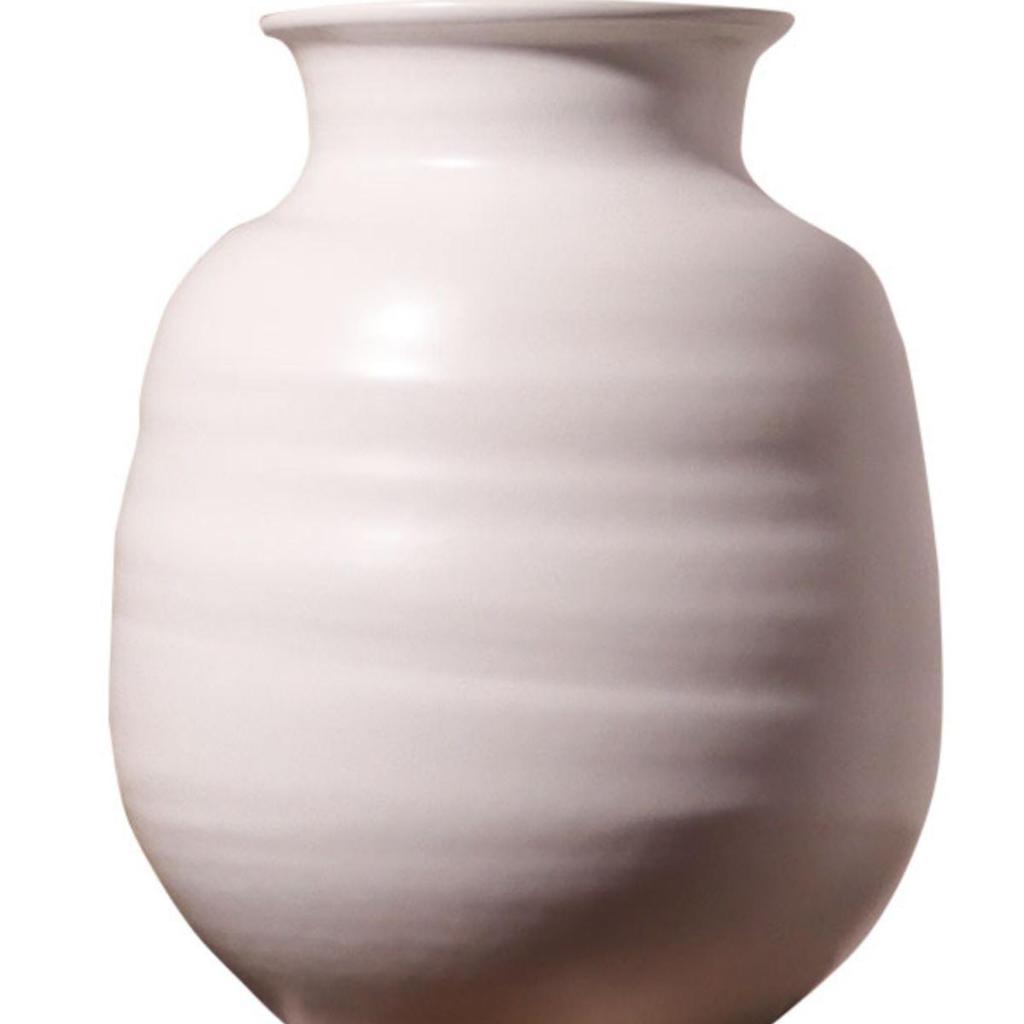Pure White Decorative Vase for Living Room or Entryway - Perfect for Tabletop Flower Arrangements