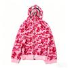 Trendy Brand Shark Head Camouflage 3D Printing Men and Women Couple Zipper To Head Sweater