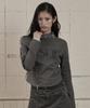 AS YOU ARE Facade Logo High-Neck Zip-Up Charcoal