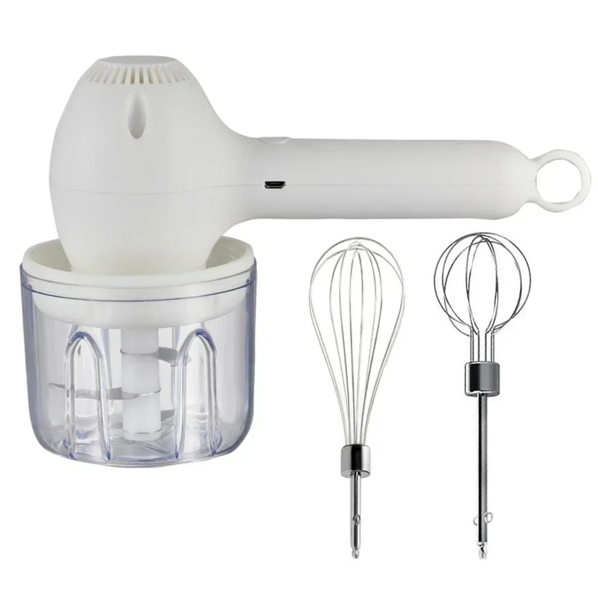 

Blender Accessory Kitchen Masher Machine Wireless Egg Beater Ergonomic Handle 30W Motor Convenient Storage Detachable Components білий