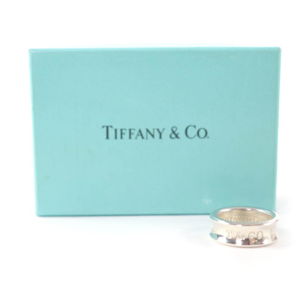 Excellent TIFFANY&Co. Ring 1997 Logo Design Narrow Silver 925 Women Used