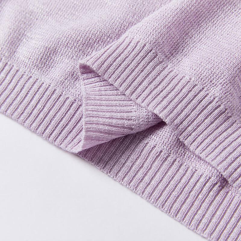 Women's Polka Dot V-Neck Knitted Short Sleeve Top