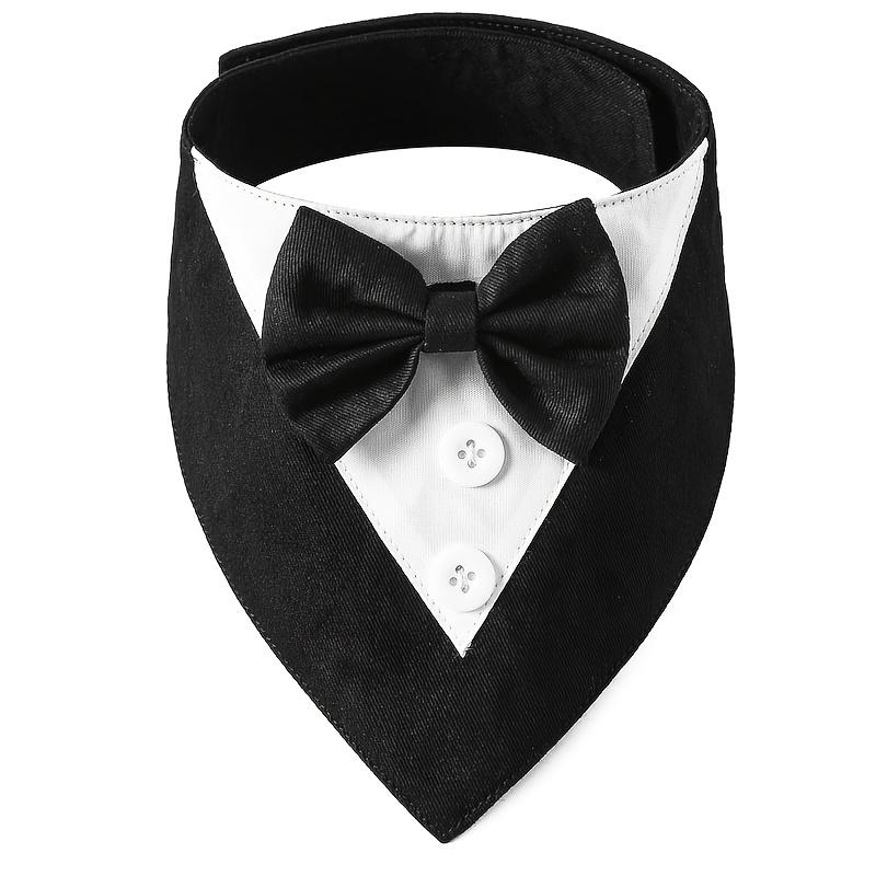1pack Wedding Dog Tuxedo Bandanas Bow Tie Adjustable Dog Costumes for Small Dogs Pet Outfit Prince Wedding Attire Party Clothes