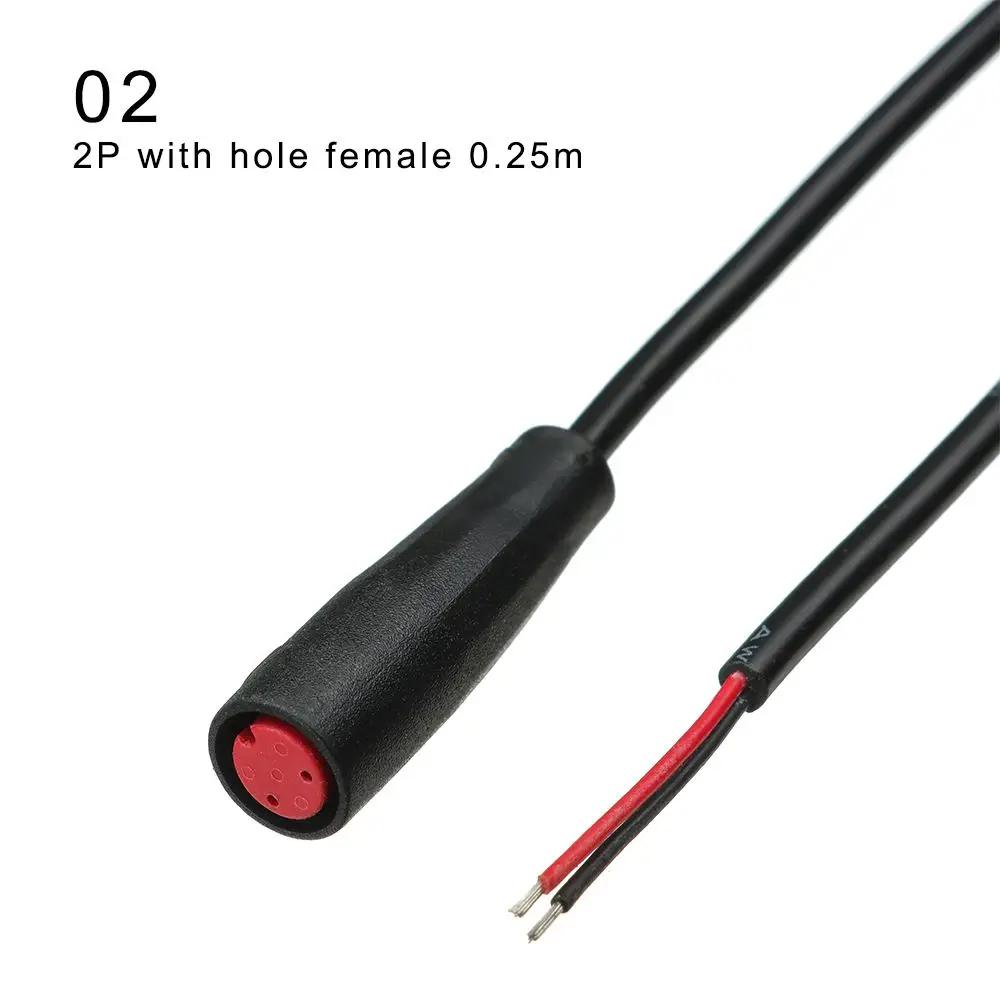 For Ebike Bafang Ebike Accessories Optional Cable Display Pin Base Connector 2/3/4/5/6Pin Cable Waterproof Connector