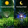 2x Waterproof LED Solar Firework Lights Outdoor, 8 Modes Holiday Lighting Light Garden Decoration Fairy Lamp for Patio Christmas