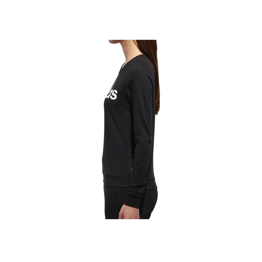Adidas Pullover Round Neck Comfortable Casual Sweatshirt Women Sweatshirt Black CV9215
