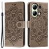 For Xiaomi Redmi Note 13 4G Case PU Leather Mandala Imprinted Design Wallet Phone Cover