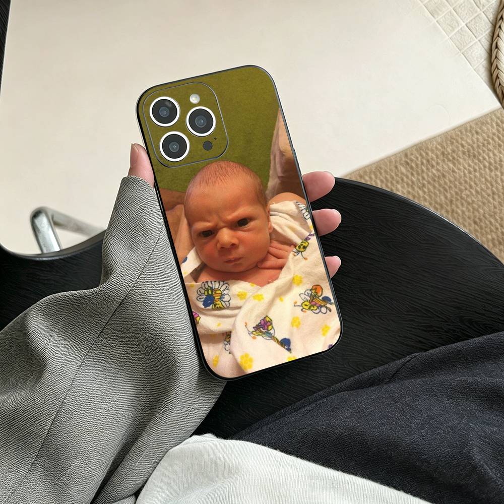 Random Ahh Baby Phone Case For iPhone 17, 16,15,14,13,12,11 Plus,Pro Max, Others Soft Black Cover iPhone15