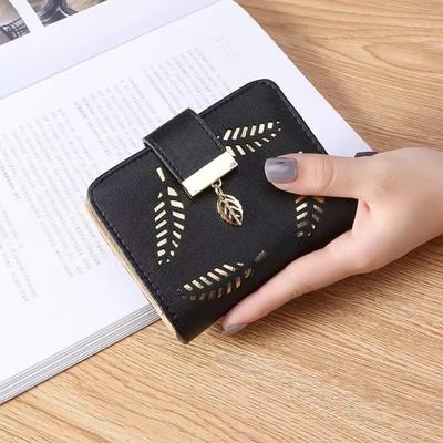 Frauen Brieftasche PU Leder Geldbörse Weibliche Lange Brieftasche Gold Hohl Blätter Beutel Handtasche Für Frauen Geldbörse Karte Halter Kupplung
