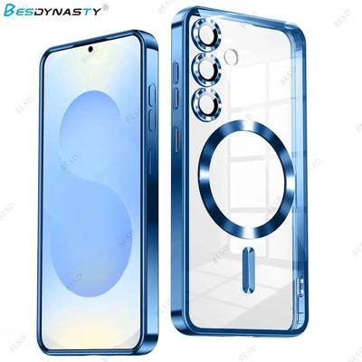 Plating Magsafe Magnetic Case For Samsung Galaxy S25 FE S24 S23 Ultra A56 A36 A26 A55 A54 A17 A07 A16 A35 A15 A14 A05 A05S Cover