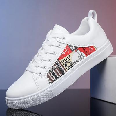 Herren Leder Freizeitschuhe Outdoor Herren Freizeit Sneakers Männlich Komfort Schnürschuhe Flats Sneakers Plateau Prägnante Wanderschuhe Herrenschuhe