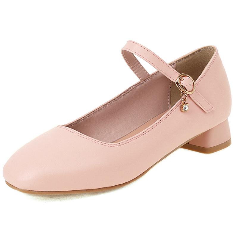 

Модные элегантные туфли на коротком каблуке женские туфли на ремешках белые розовые туфли на каблуке женские туфли Мэри Джейн большого размера для офиса, вечеринки, свадьбы, дамы 44 розовый