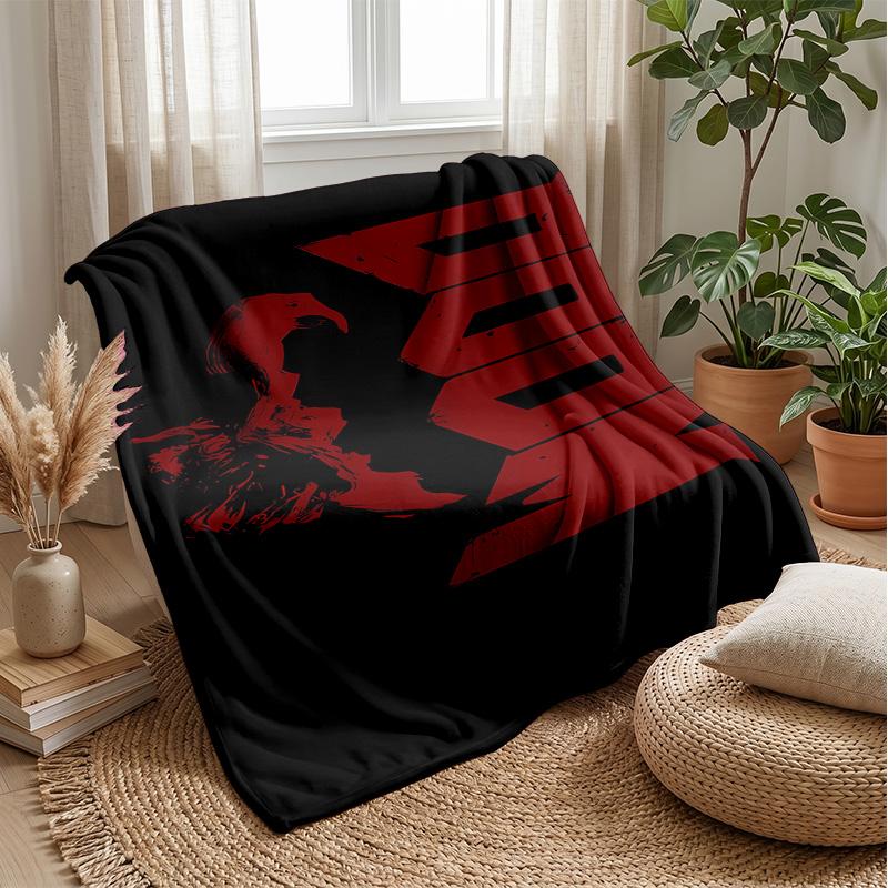 DOOM SLAYER Thema Decke Weiche Flanelldecke Plüsch Überwurfdecke Gemütliche Sofa Bett Decke für Wohnkultur