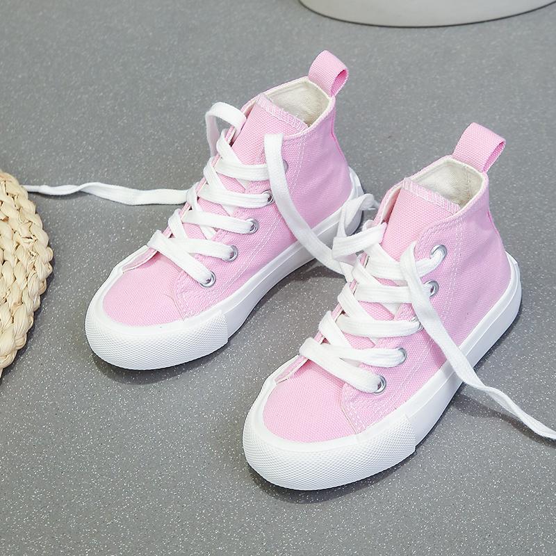 8009 Solid Color Trendy Children's Canvas Shoes, Boys' and Girls' Board Shoes, Fashionable and Breathable Children's Shoes Soft