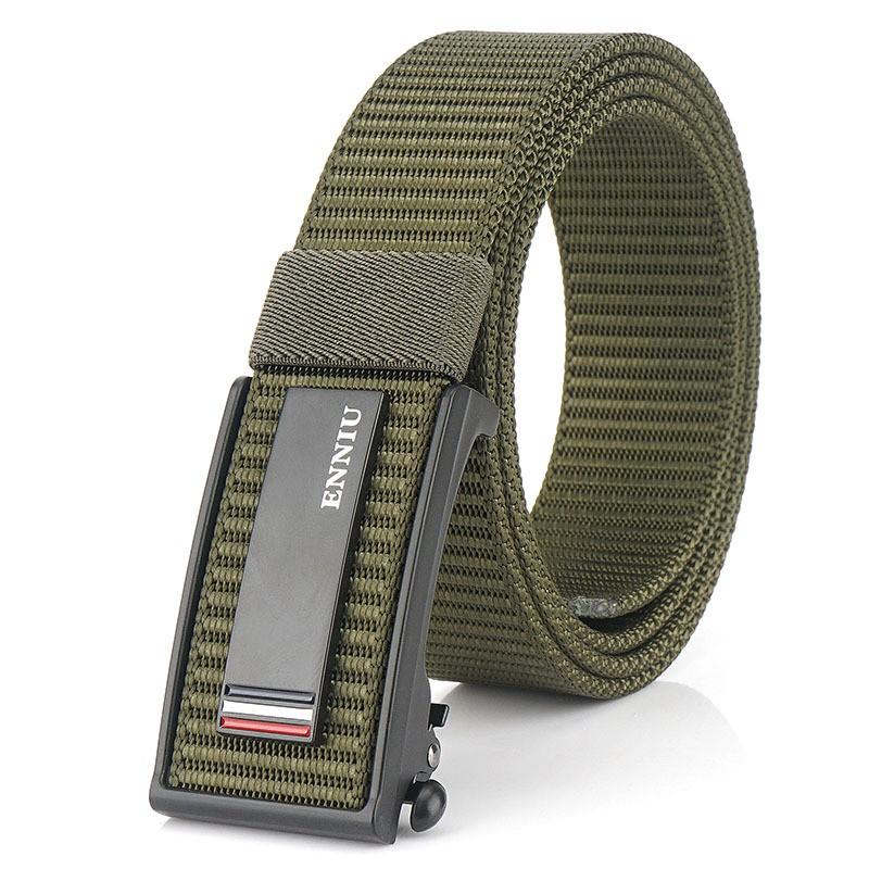 19-year-old Automatic Buckle Quick-drying Nylon Canvas Belt Student Training Outdoor Pants Men Women All-matching