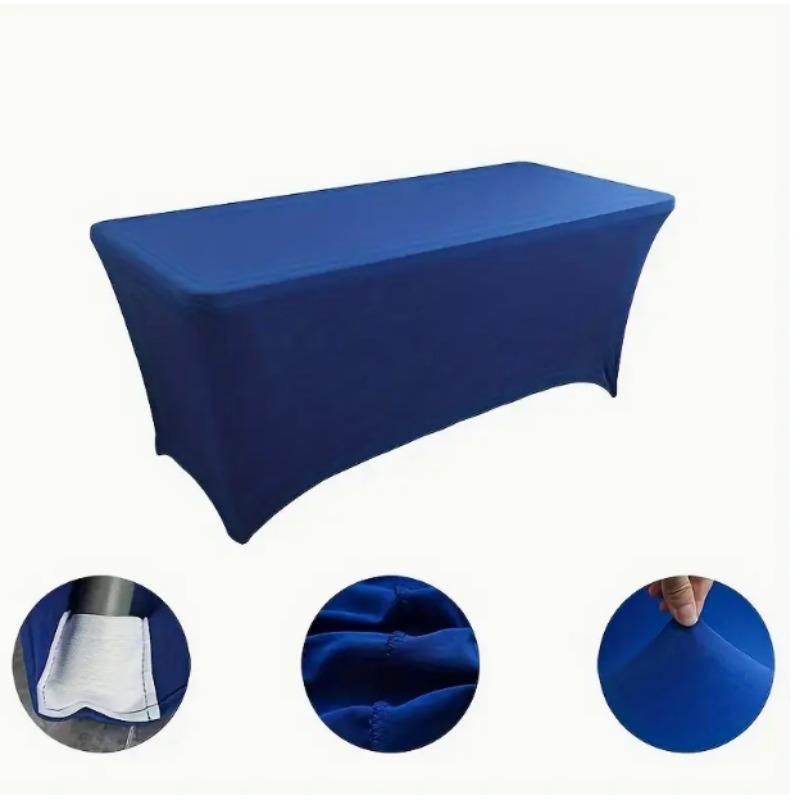 1PC Table Cloth For Hotel Wedding Party Banquet Outdoor  Solid Color Tablecloth  Elastic Washable Wrinkle Resistant