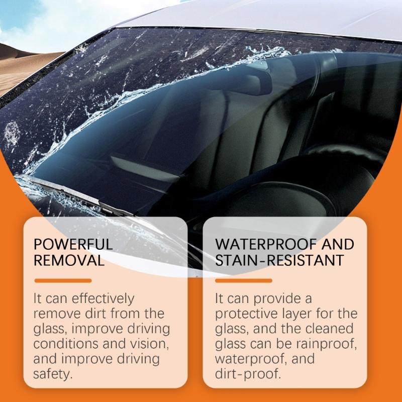 Car Glass Oil Film Remover Glass Cleaning Agent Hydrophobic Glass Coating  for Windshield Clear Window