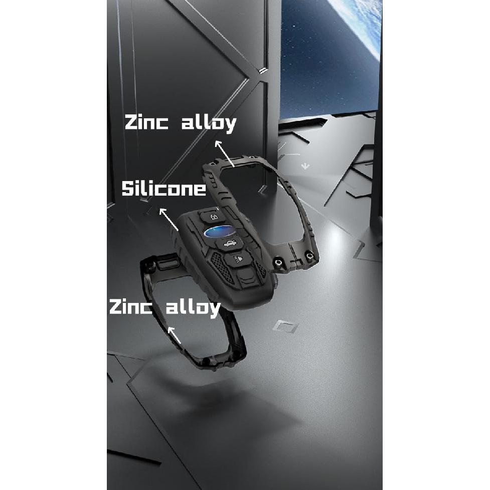 Heavy Zinc Alloy Key Fob Cover, Keychain, Key Case, Accessories Compatible With Subaru BRZ Legacy Outback Ascent Crosstrek Forester WRX