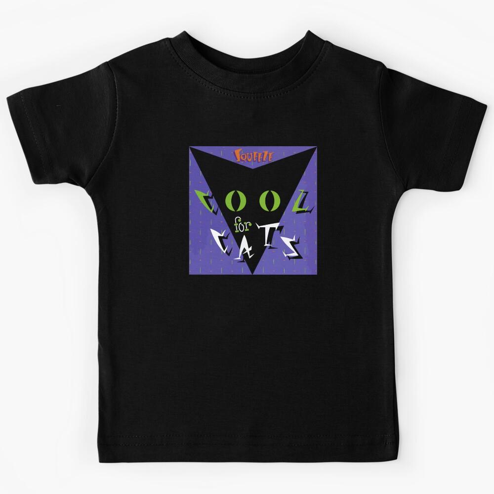 Squeeze Cool For Cats, Cool Cats Purple Green Kids T-Shirt 130