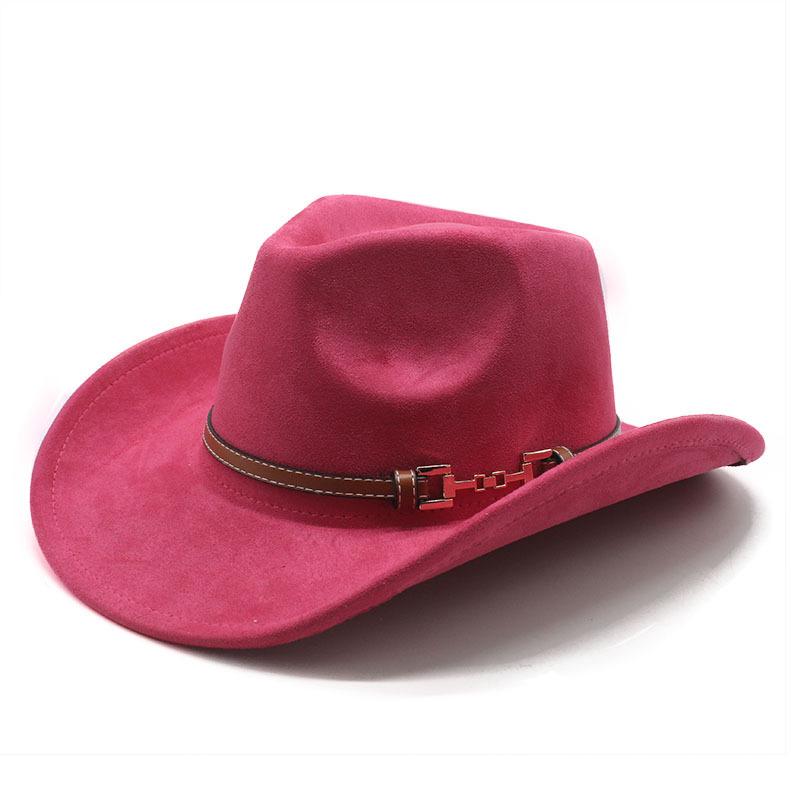 Vintage Belt Western Cowboy Hat For Men And Women, Tibetan Suede Jazz Hat, Top Hat