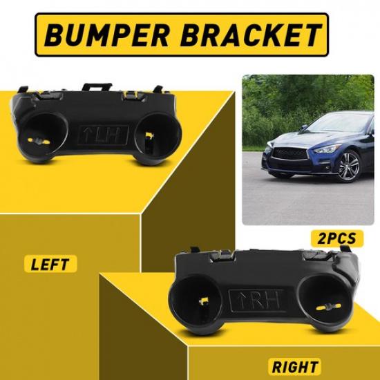 For 2014- Infiniti Q50 Front Bumper Retainer Brackets Support Set LH RH Side