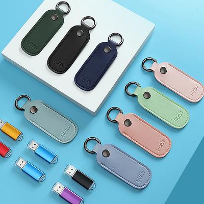 Deri Usb Disk Kılıfı Anahtarlık Tutucu Usb Flash Bellek Saklama Çantası Pendrive Koruyucu Kılıf Hafıza Çubuğu Kılıfı