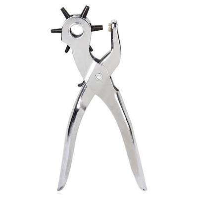 Pince Perforatrice Pour Trous De Cuir, Ceintures Et Bracelets De Montre, 6 Tailles De 2 À 4,5 Mm, Argent, 210 Mm XU6C88
